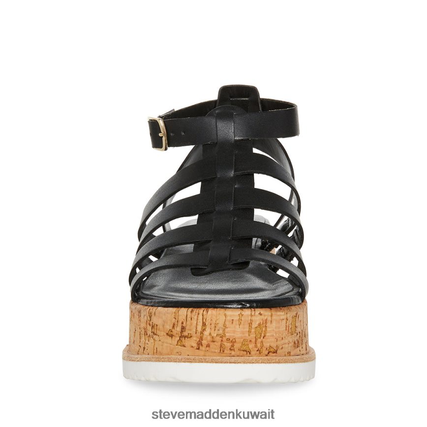 Steve Madden نحيف كايدي جلد أسود أحذية 6JPNNF143