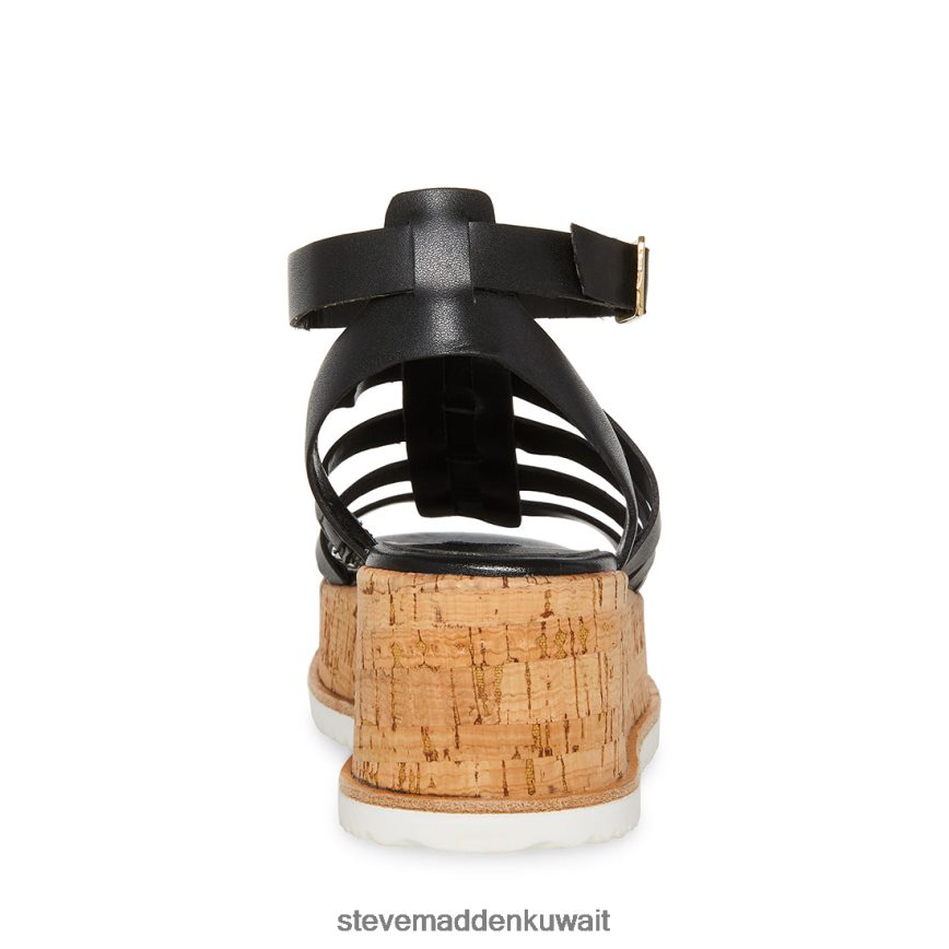 Steve Madden نحيف كايدي جلد أسود أحذية 6JPNNF143