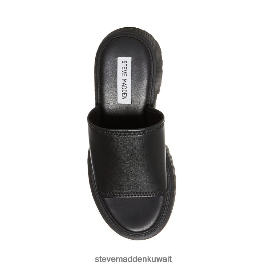 Steve Madden نحيف صوفيا جلد أسود أحذية 6JPNNF151
