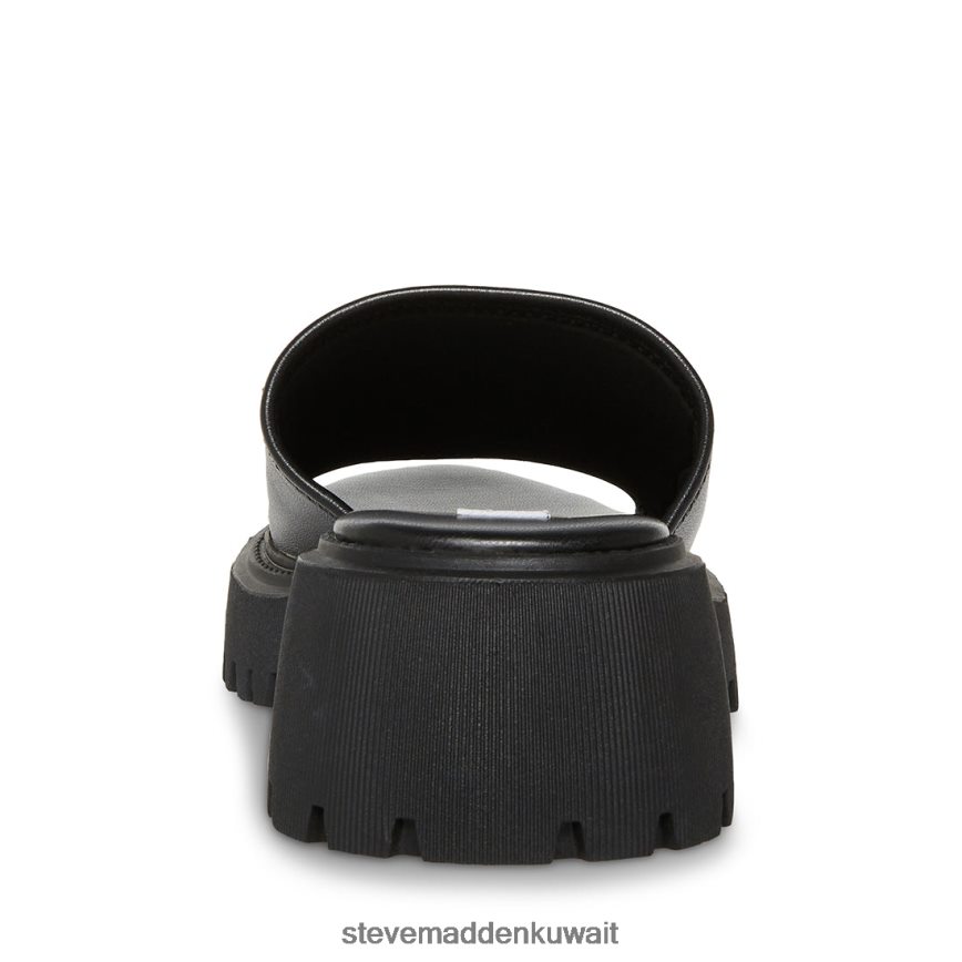 Steve Madden نحيف صوفيا جلد أسود أحذية 6JPNNF151