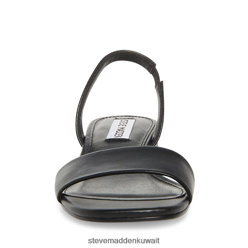 Steve Madden نحيف ماريان جلد أسود أحذية 6JPNNF155