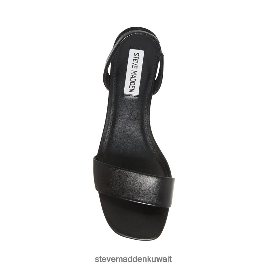 Steve Madden نحيف ماريان جلد أسود أحذية 6JPNNF155