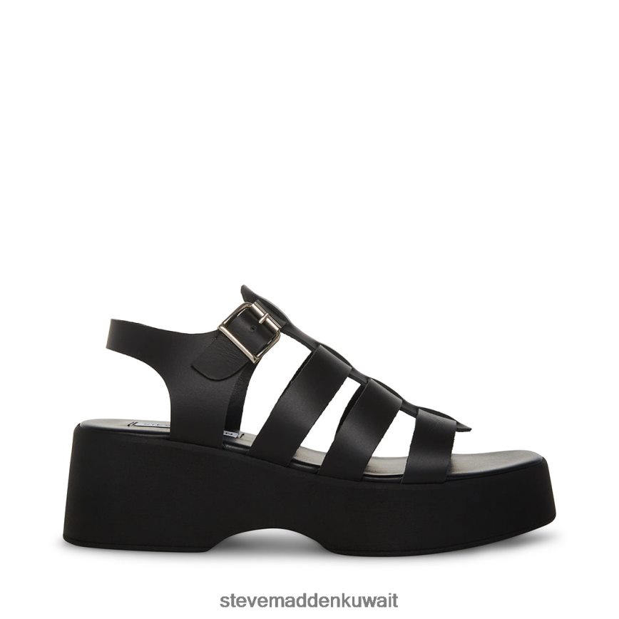 Steve Madden نحيف ساراي جلد أسود أحذية 6JPNNF159