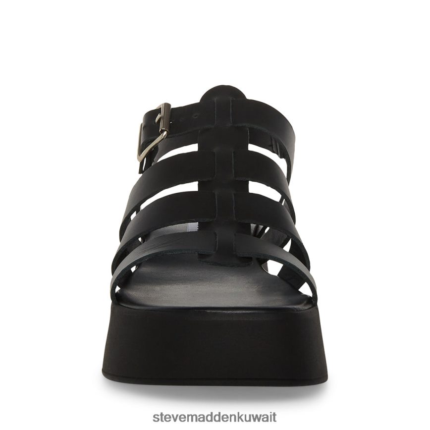 Steve Madden نحيف ساراي جلد أسود أحذية 6JPNNF159