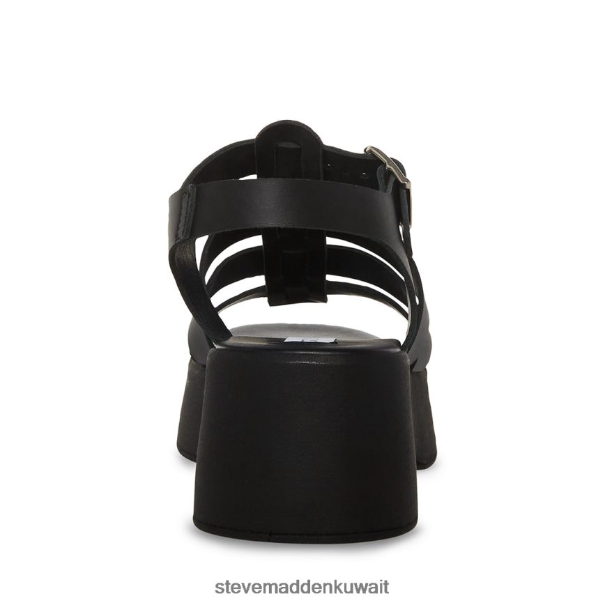 Steve Madden نحيف ساراي جلد أسود أحذية 6JPNNF159
