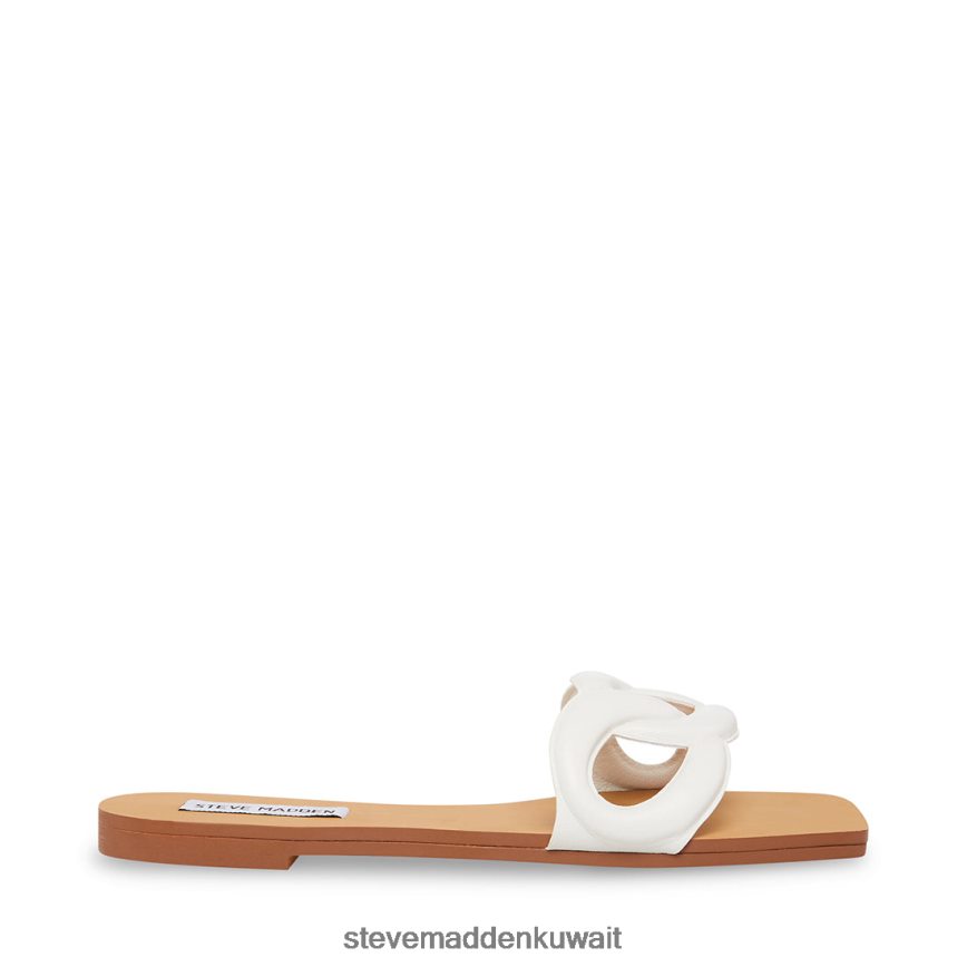 Steve Madden نحيف مارسي جلد أبيض أحذية 6JPNNF195