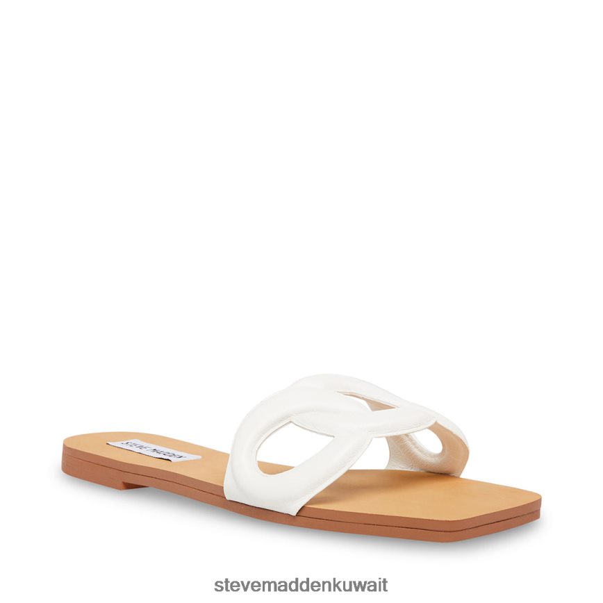 Steve Madden نحيف مارسي جلد أبيض أحذية 6JPNNF195