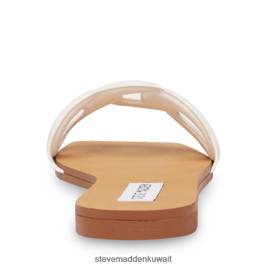 Steve Madden نحيف مارسي جلد أبيض أحذية 6JPNNF195