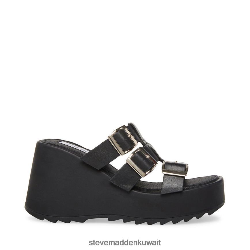 Steve Madden نحيف بيرس جلد أسود أحذية 6JPNNF207