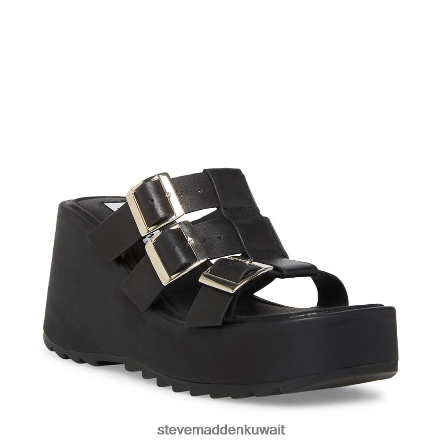 Steve Madden نحيف بيرس جلد أسود أحذية 6JPNNF207