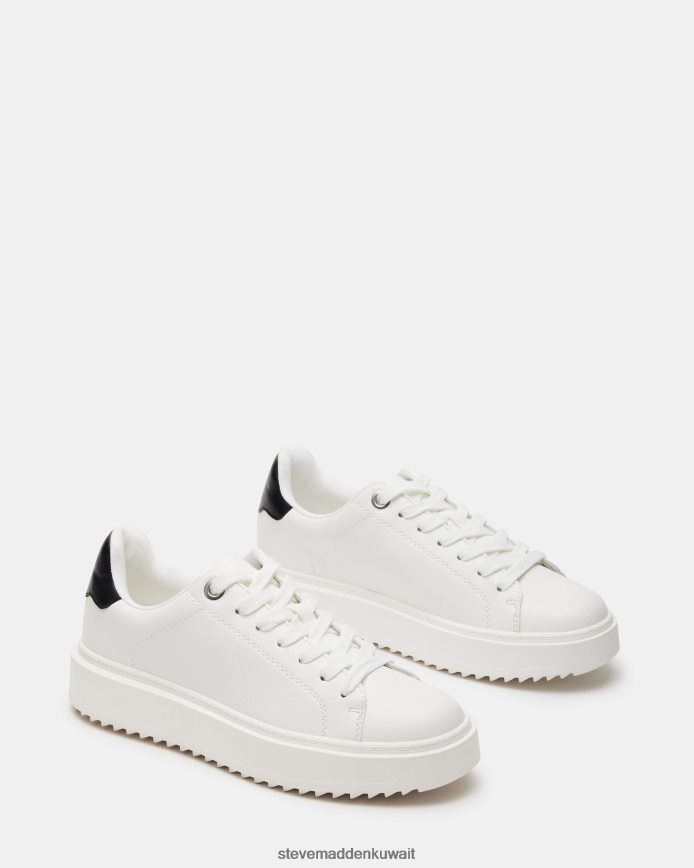 Steve Madden نحيف الماسك أبيض أسود أحذية 6JPNNF226