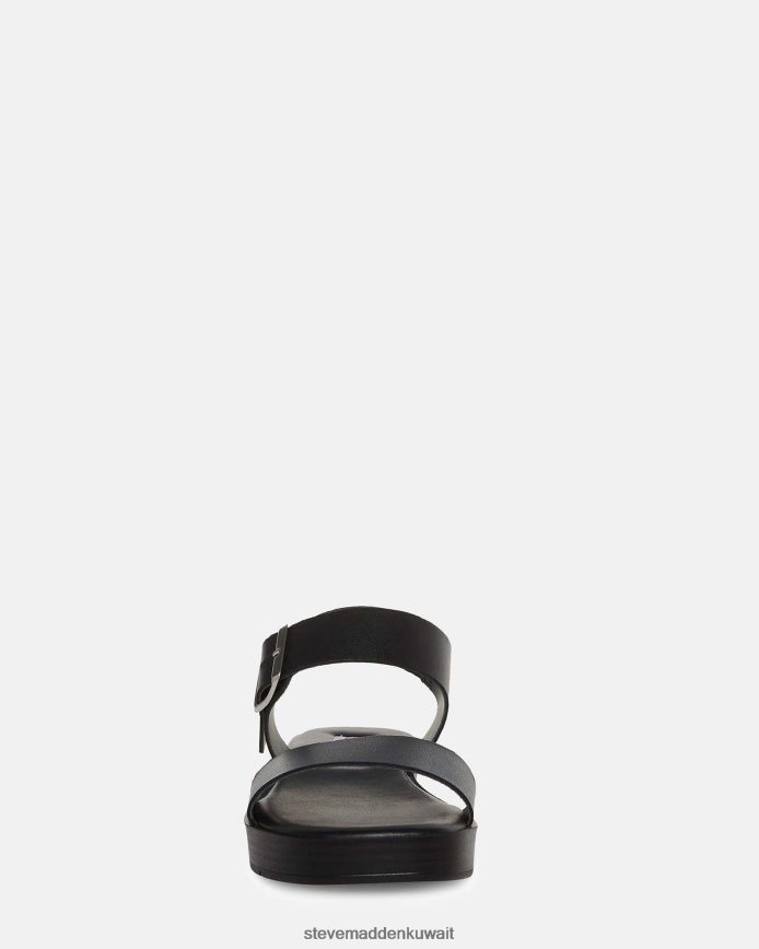 Steve Madden نحيف كينان جلد أسود أحذية 6JPNNF22