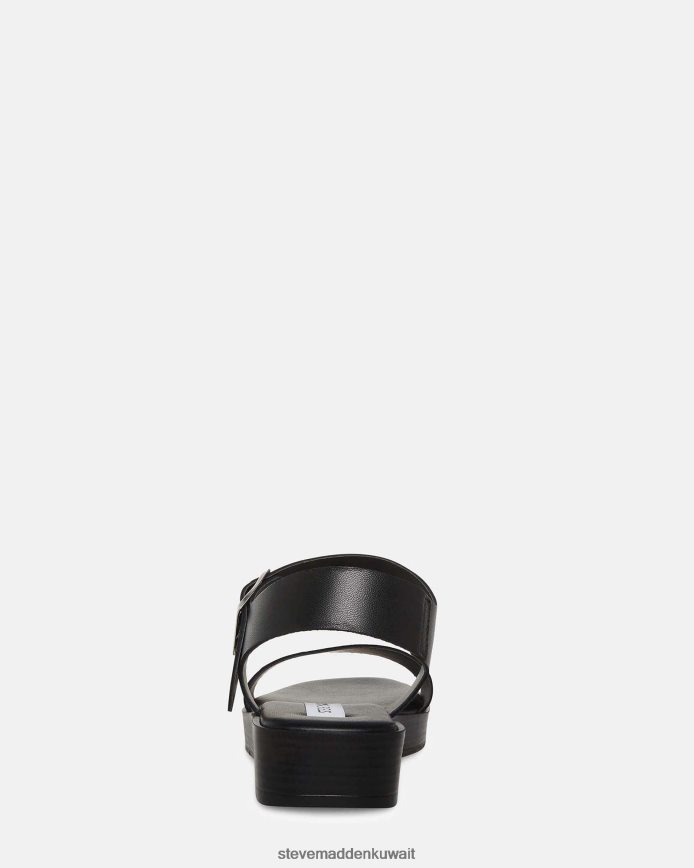 Steve Madden نحيف كينان جلد أسود أحذية 6JPNNF22