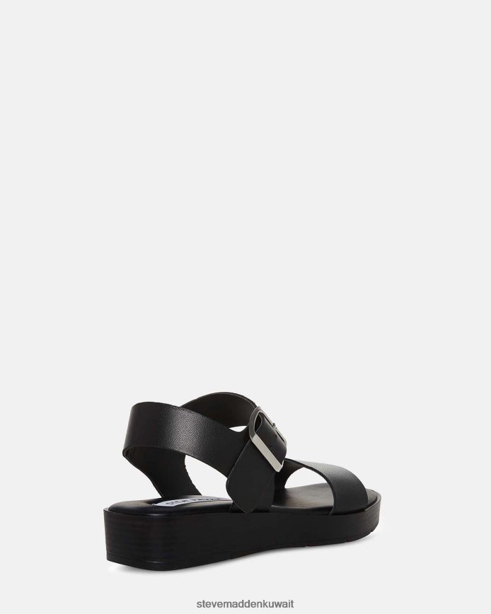Steve Madden نحيف كينان جلد أسود أحذية 6JPNNF22
