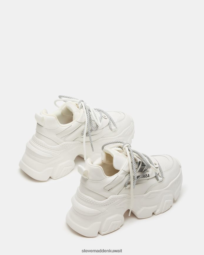 Steve Madden نحيف طروادة جلد أبيض أحذية 6JPNNF236