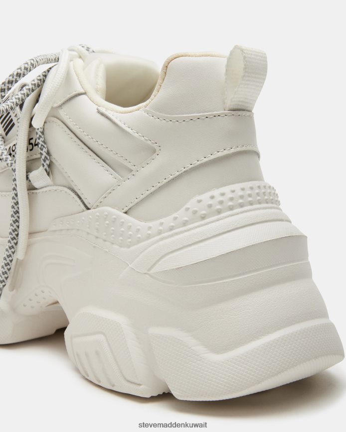 Steve Madden نحيف طروادة جلد أبيض أحذية 6JPNNF236