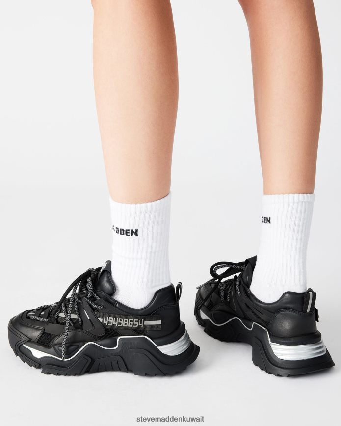 Steve Madden نحيف قوة أسود أحذية 6JPNNF250
