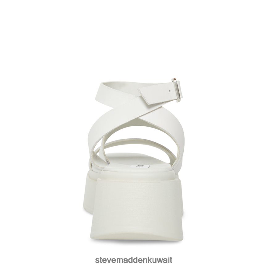 Steve Madden نحيف تينيسي جلد أبيض أحذية 6JPNNF27