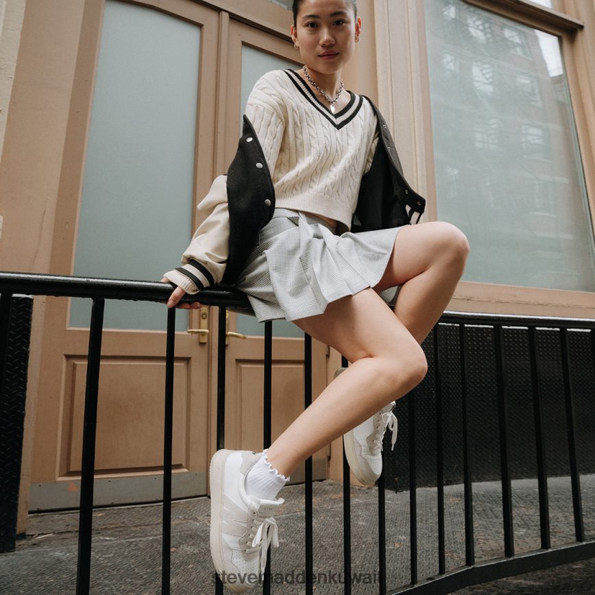 Steve Madden نحيف موسيقى الجاز أبيض رمادي أحذية 6JPNNF283