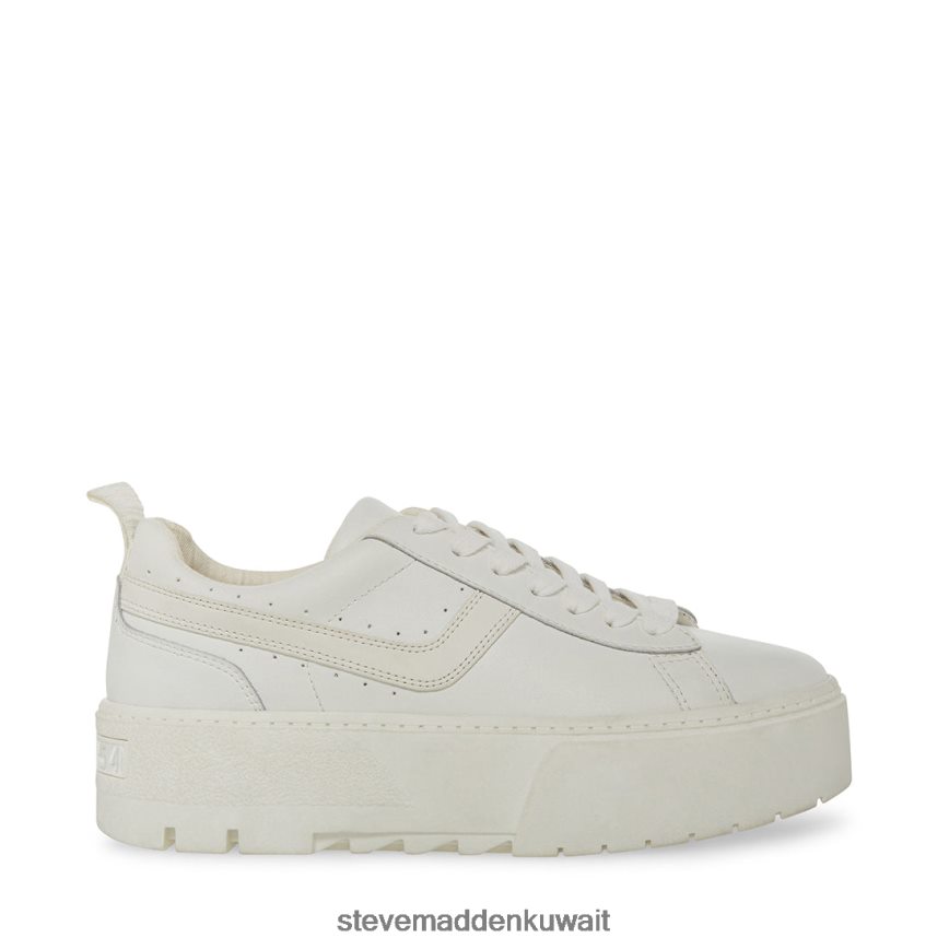 Steve Madden نحيف روري جلد أبيض أحذية 6JPNNF317