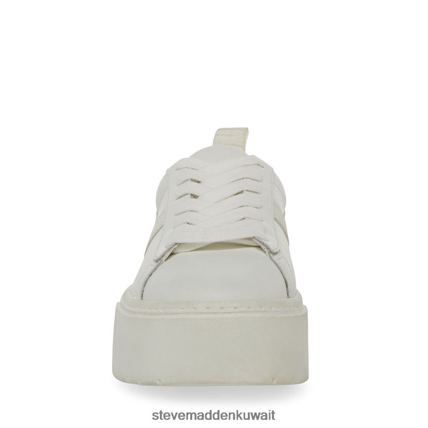 Steve Madden نحيف روري جلد أبيض أحذية 6JPNNF317