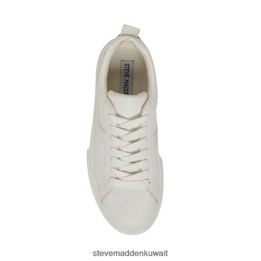 Steve Madden نحيف روري جلد أبيض أحذية 6JPNNF317