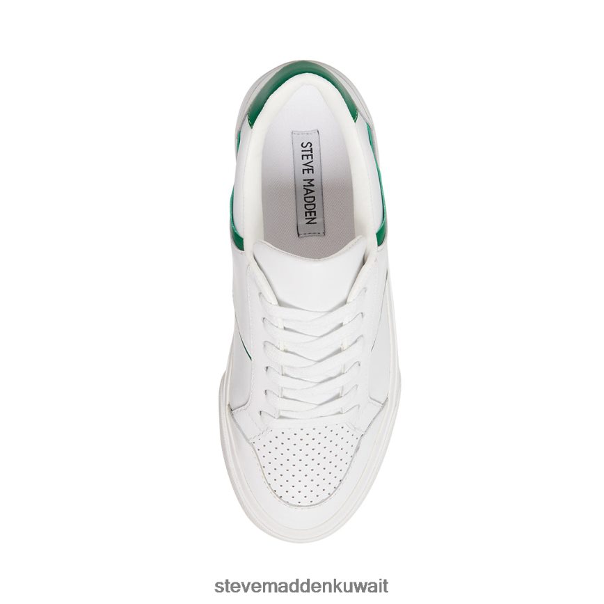 Steve Madden نحيف براينت أبيض أخضر أحذية 6JPNNF325