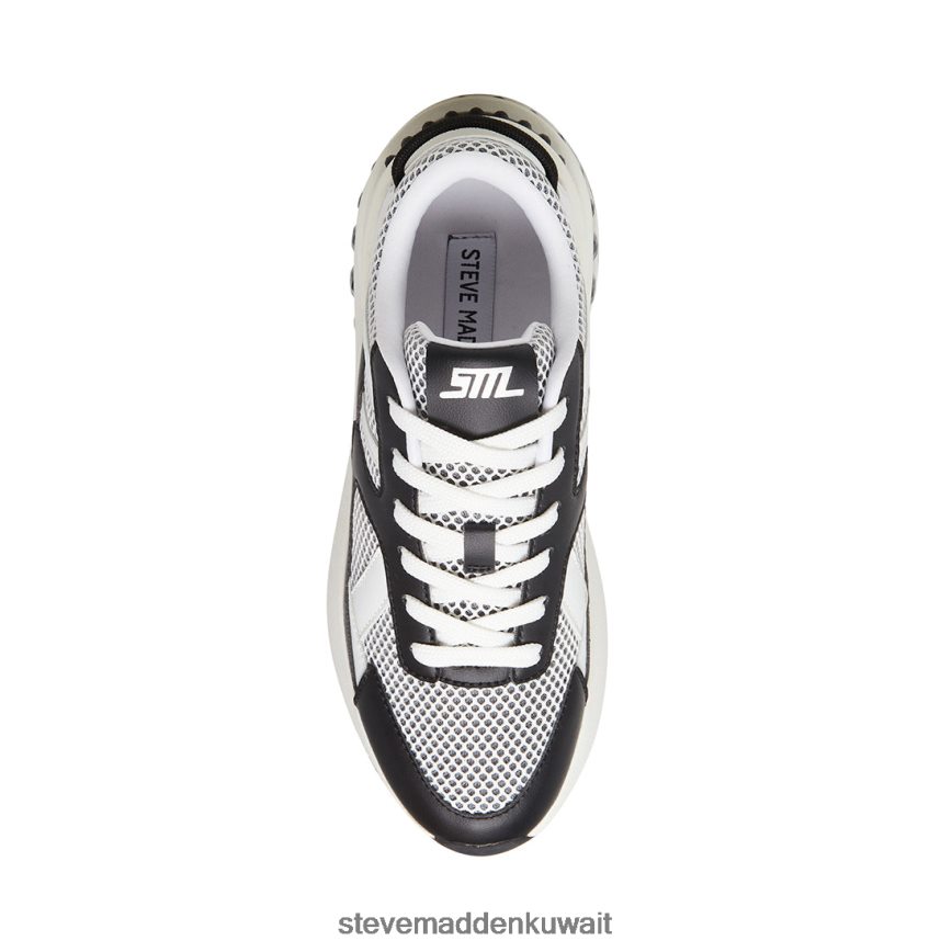 Steve Madden نحيف لوغان أسود أبيض أحذية 6JPNNF336