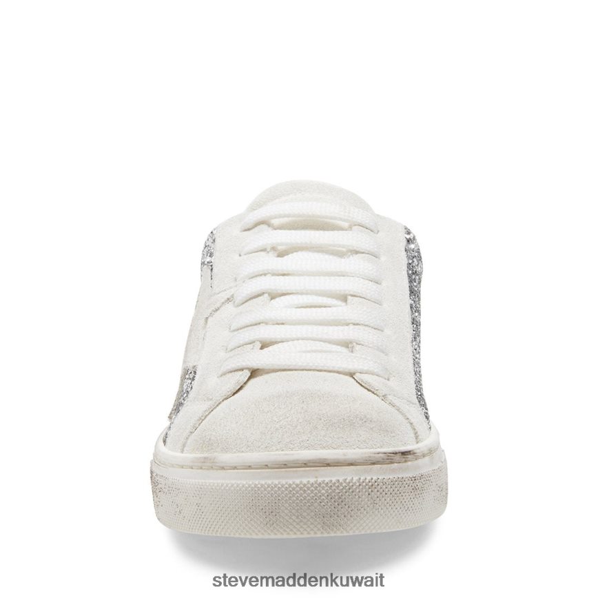 Steve Madden نحيف روبي بريق الفضة أحذية 6JPNNF350