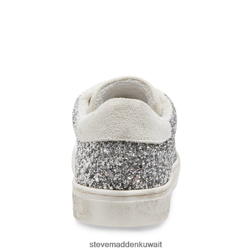 Steve Madden نحيف روبي بريق الفضة أحذية 6JPNNF350