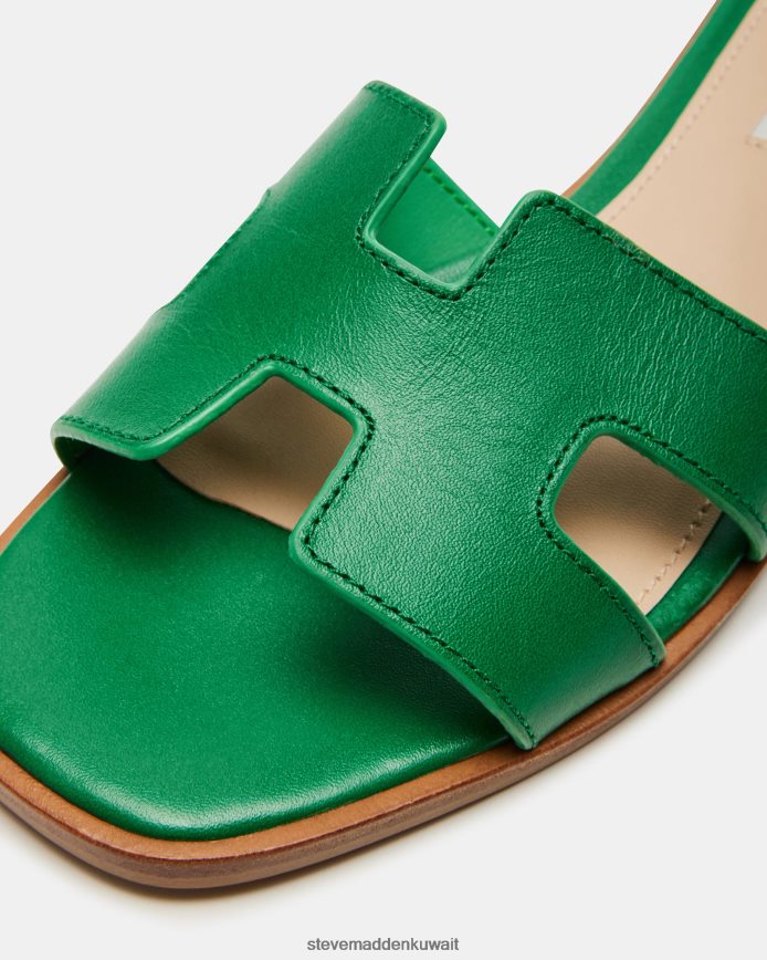Steve Madden نحيف هادين جلد أخضر أحذية 6JPNNF37