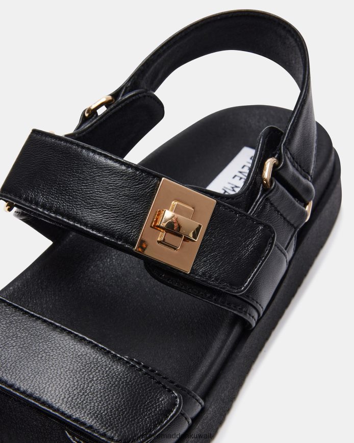 Steve Madden نحيف منى جلد أسود أحذية 6JPNNF3