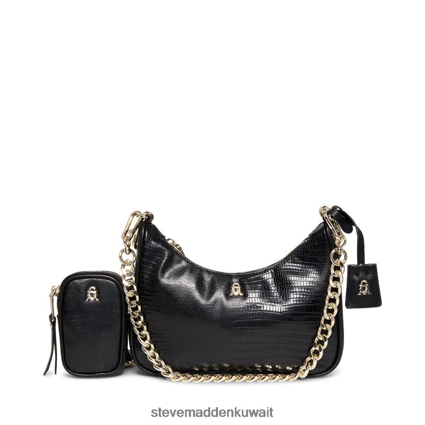 Steve Madden للجنسين سحلية حيوية أسود شنطة 6JPNNF409