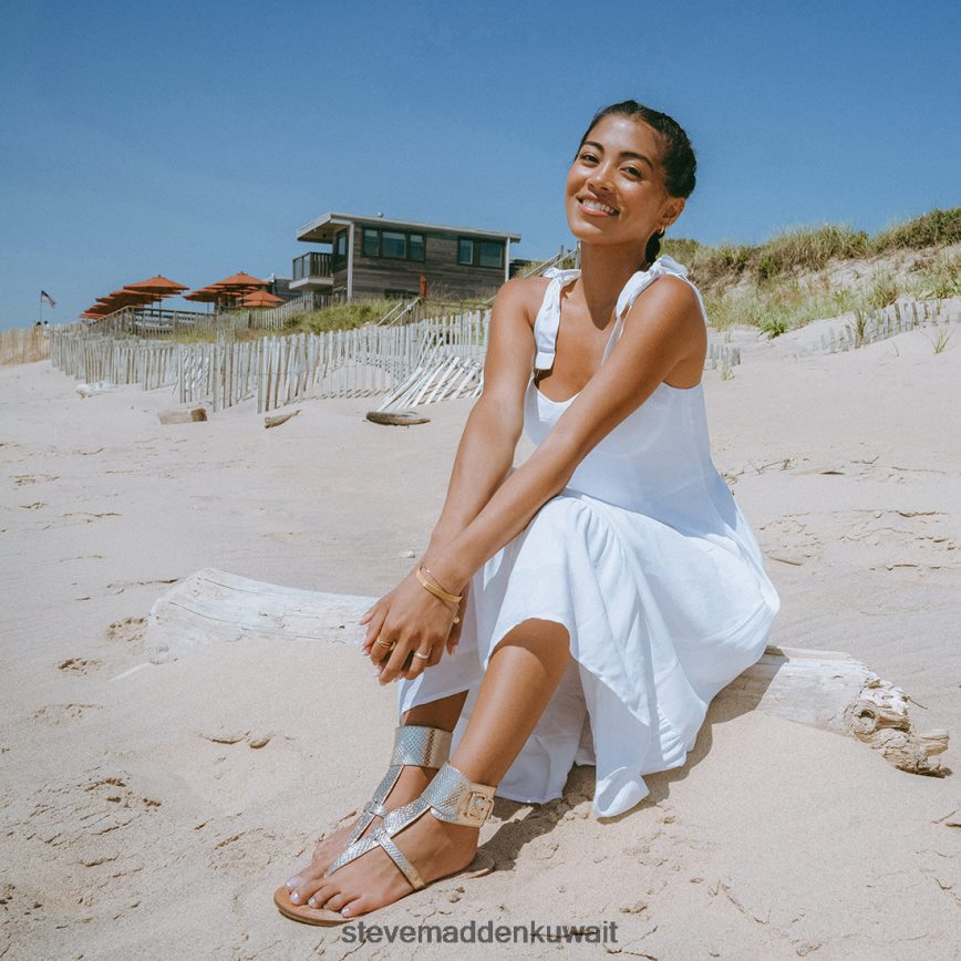 Steve Madden نحيف ريكو ثعبان الذهب أحذية 6JPNNF40