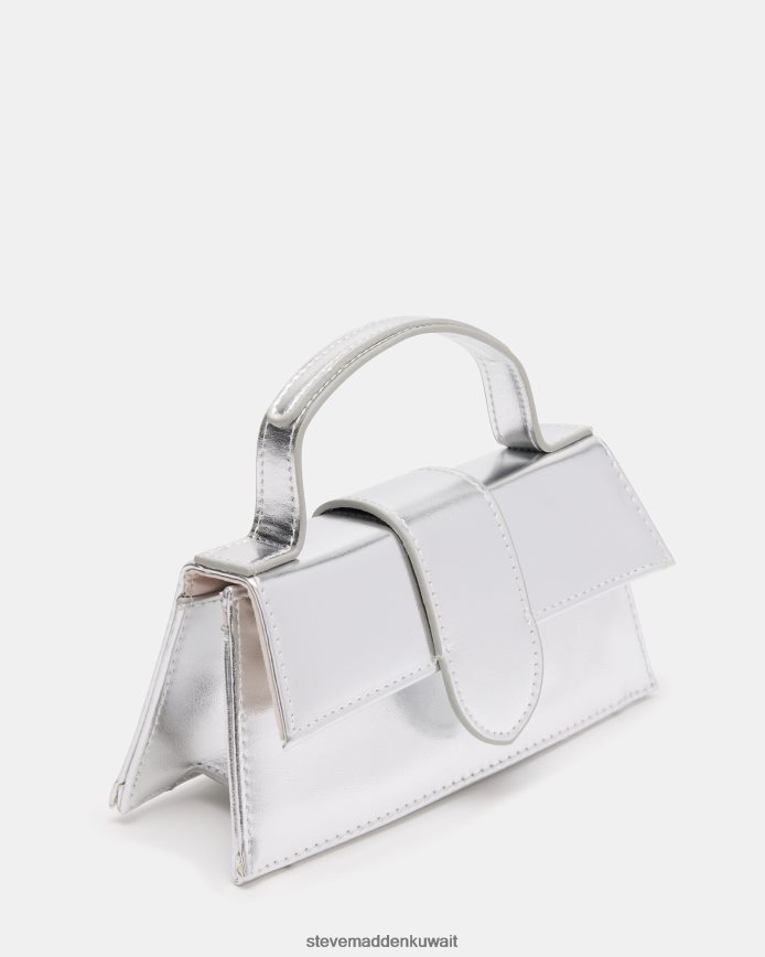 Steve Madden للجنسين بارلان المعدني الفضي شنطة 6JPNNF437