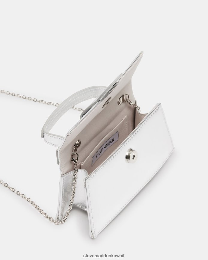 Steve Madden للجنسين بارلان المعدني الفضي شنطة 6JPNNF437