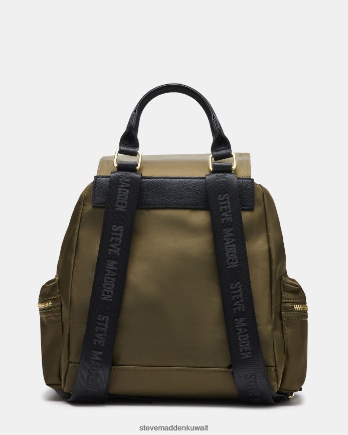 Steve Madden للجنسين حقيبة ظهر من النايلون زيتون شنطة 6JPNNF478