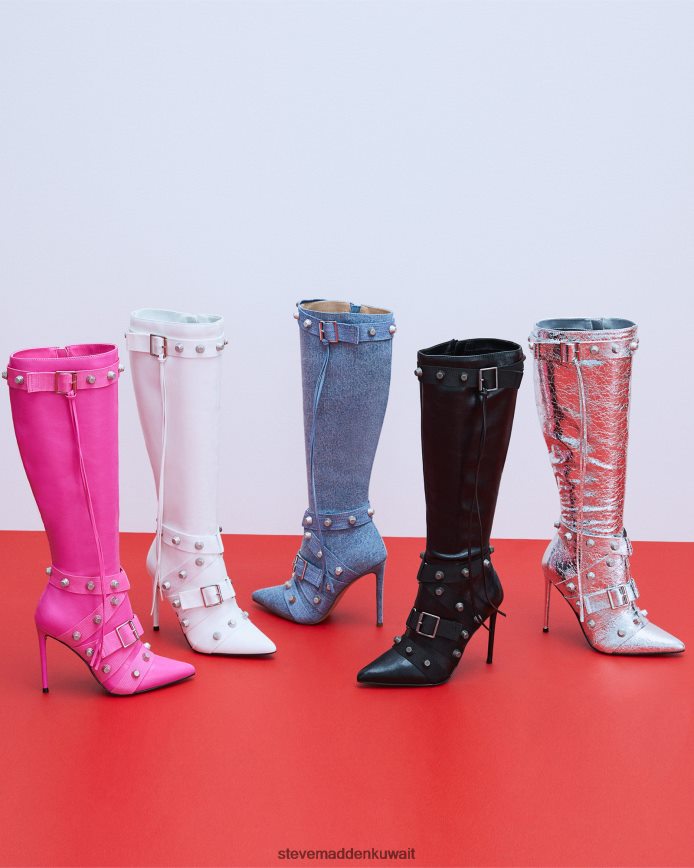 Steve Madden نحيف فينك قماش الدنيم أحذية 6JPNNF518