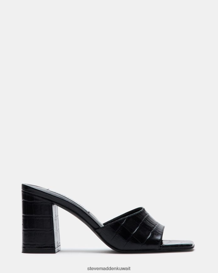 Steve Madden نحيف علياء تمساح أسود أحذية 6JPNNF527