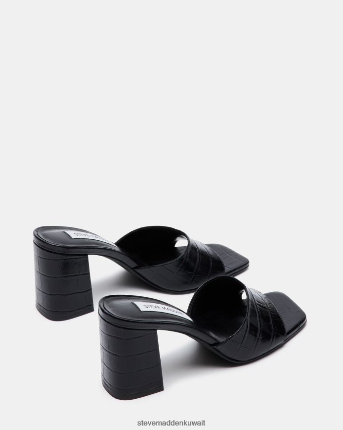 Steve Madden نحيف علياء تمساح أسود أحذية 6JPNNF527