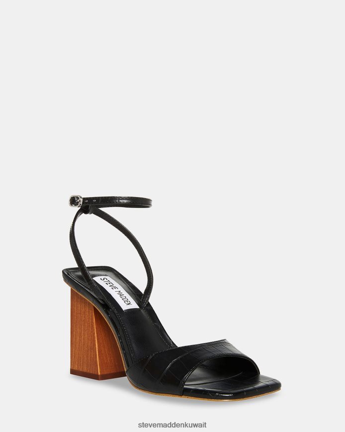 Steve Madden نحيف روزلين تمساح أسود أحذية 6JPNNF529