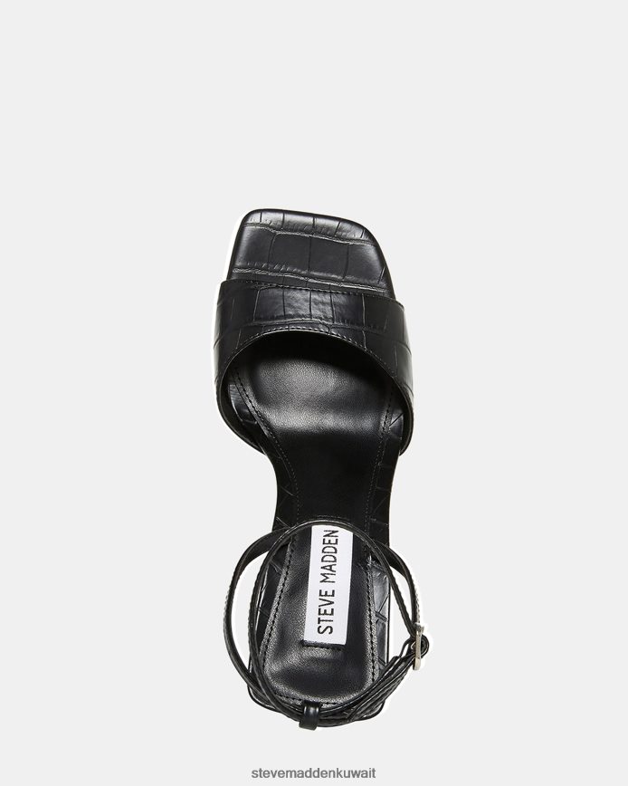 Steve Madden نحيف روزلين تمساح أسود أحذية 6JPNNF529