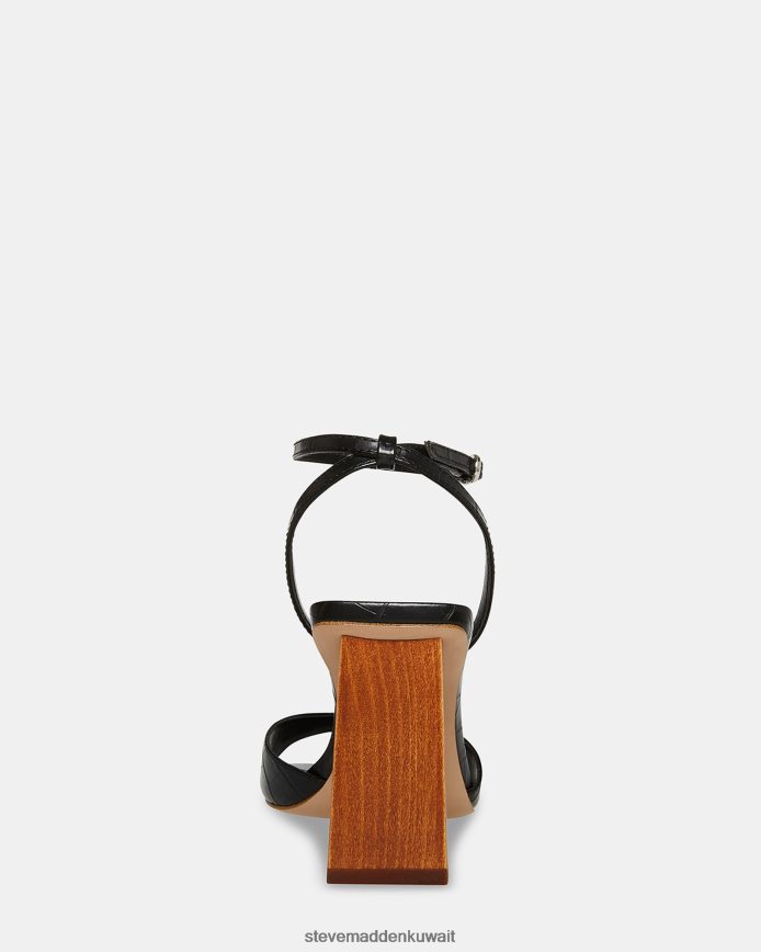 Steve Madden نحيف روزلين تمساح أسود أحذية 6JPNNF529