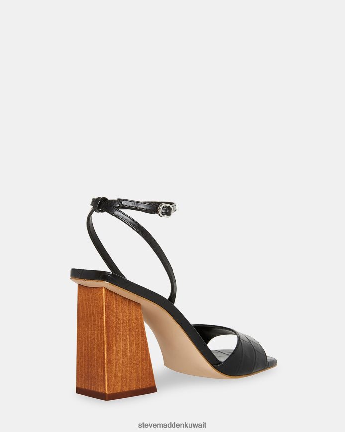 Steve Madden نحيف روزلين تمساح أسود أحذية 6JPNNF529