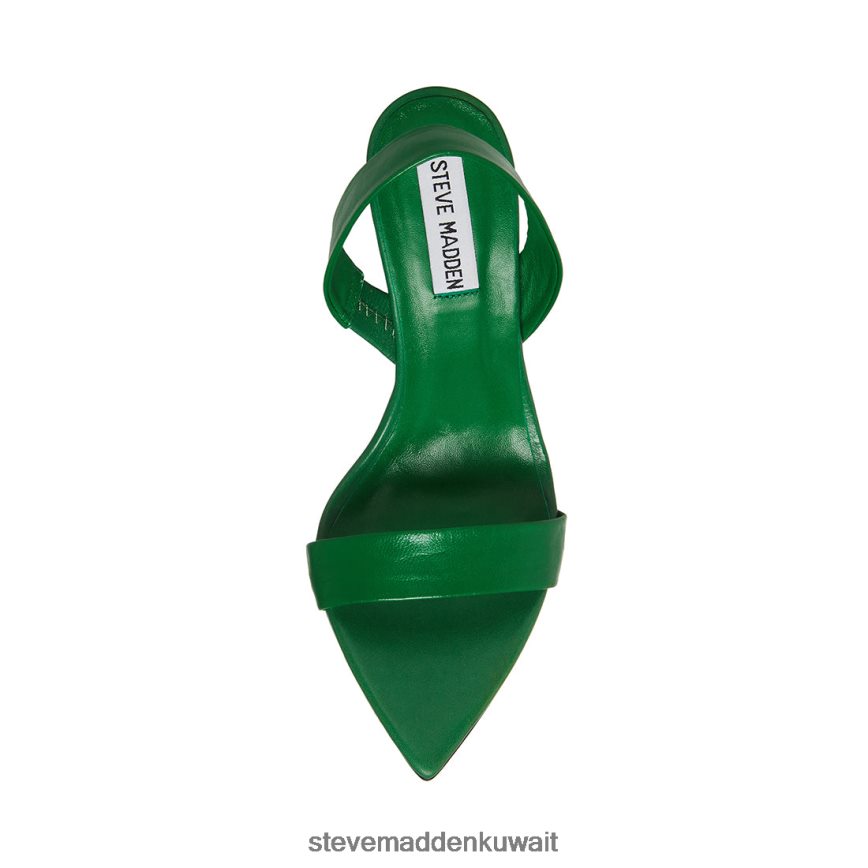 Steve Madden نحيف باتالي جلد أخضر أحذية 6JPNNF536