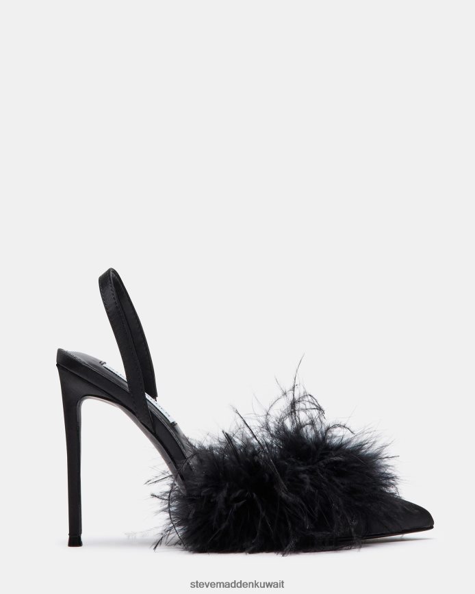 Steve Madden نحيف الكسيس الساتان الأسود أحذية 6JPNNF538