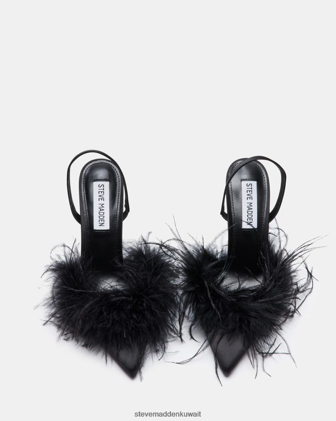 Steve Madden نحيف الكسيس الساتان الأسود أحذية 6JPNNF538