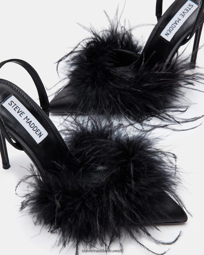 Steve Madden نحيف الكسيس الساتان الأسود أحذية 6JPNNF538