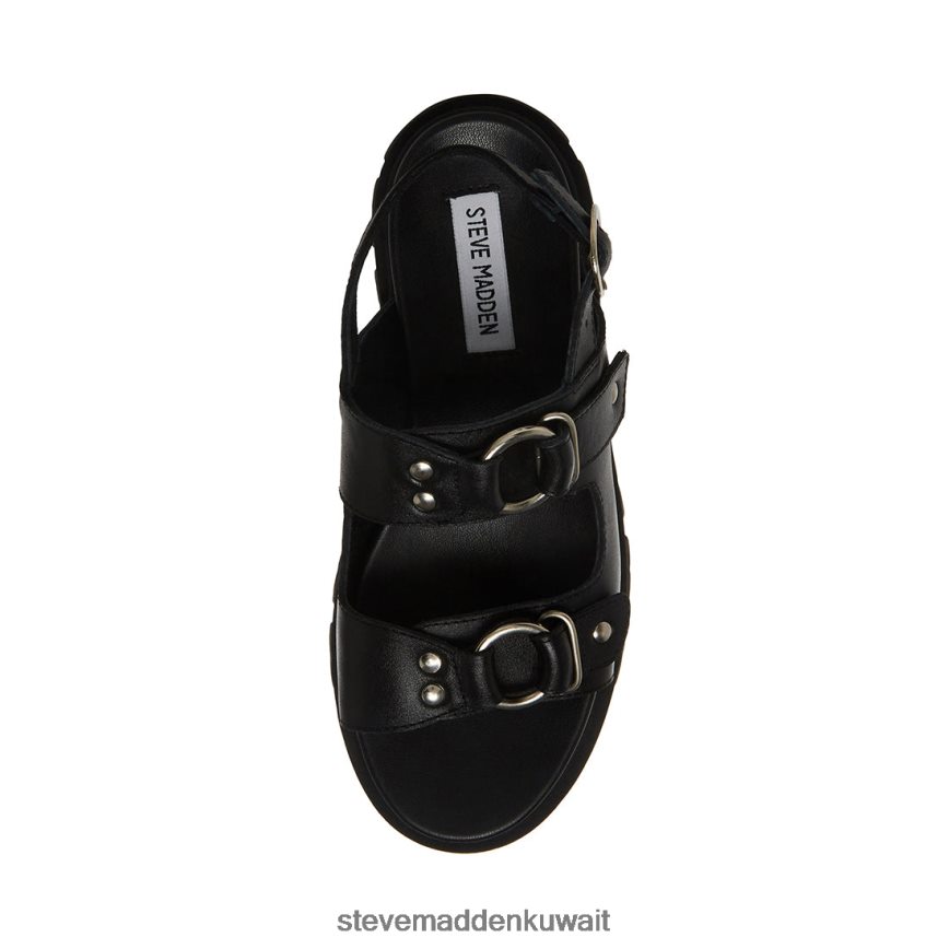 Steve Madden نحيف جاريك جلد أسود أحذية 6JPNNF54