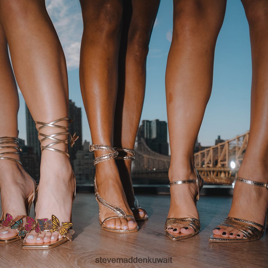 Steve Madden نحيف سكاليا ثعبان الذهب أحذية 6JPNNF551